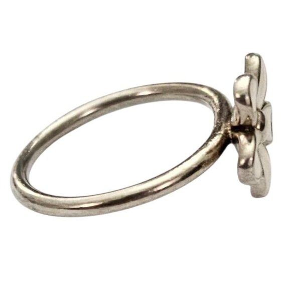 Pandora White Daisy Ring Enamel Sterling Ale - Picture 5 of 7